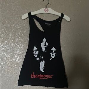 The stooges Multicolored Sleeveless Graphic Cut Out Tank Top